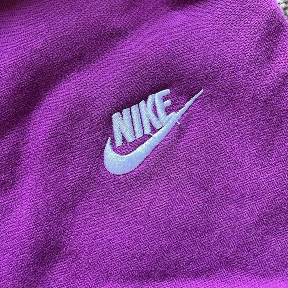 Nike Purple Fleece Shorts, Women's Large Lifting Shorts - Picture 2 of 6